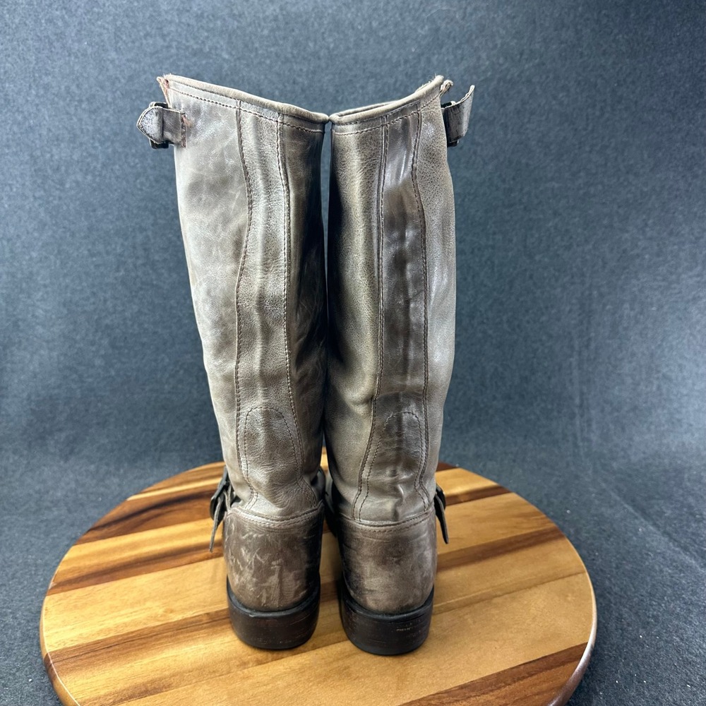 Frye Veronic Slouch Tall Riding Boots Women Size 8B Light Brown Leather 76608 - Picture 6 of 10
